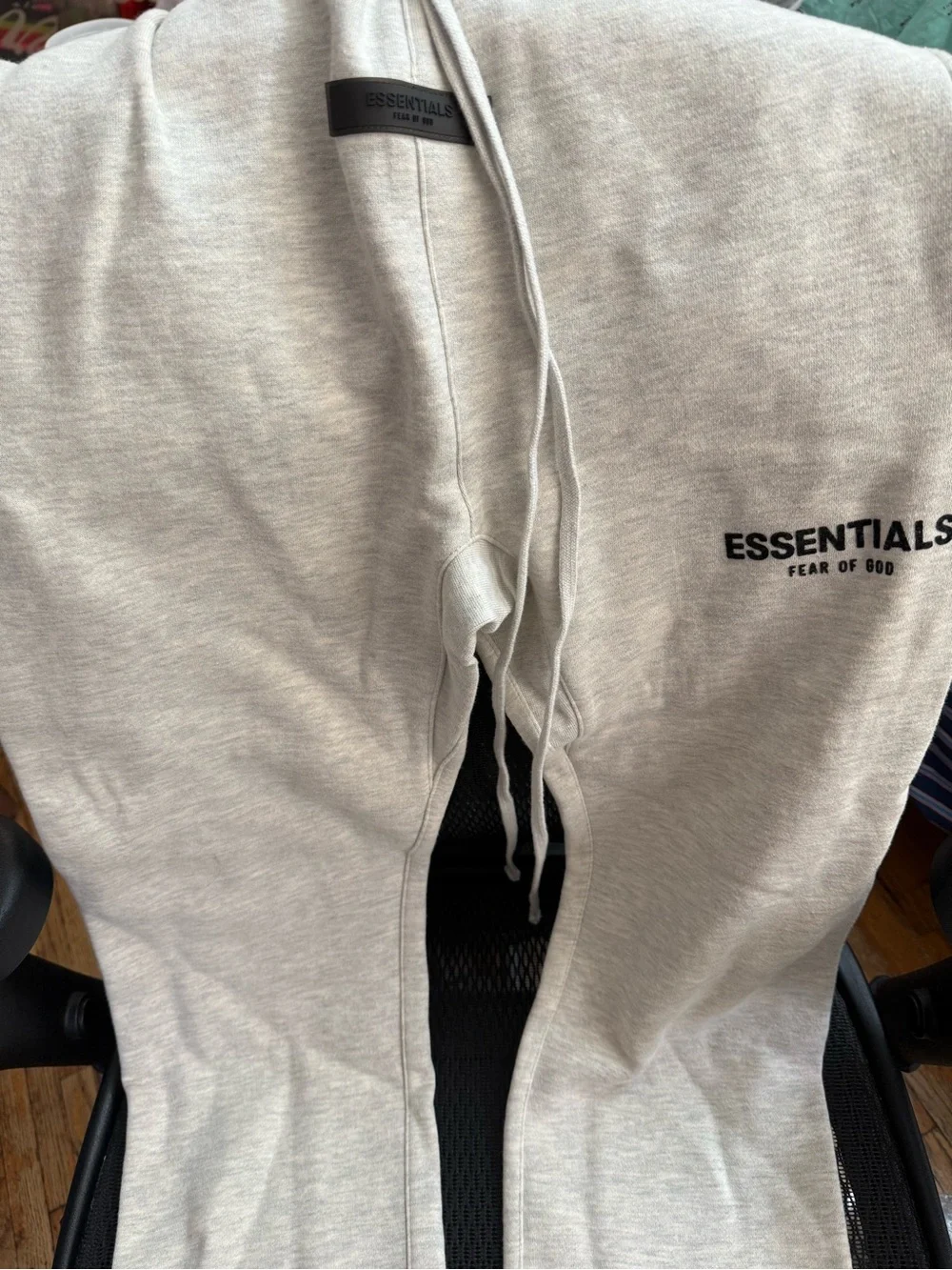 Fear of God Essentials Straight-Leg Logo-Flocked Cotton-Blend Jersey Sweatpants - Picture 2 of 2
